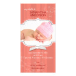 Faire-part de naissance de tourbillonnement de pho cartes de vœux avec photo