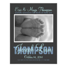Faire-part de naissance de très bon goût de bébé d