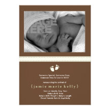 Faire-part de naissance d'étapes de bébé - menthe