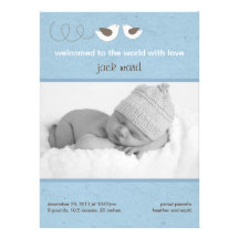 Faire-part de naissance d'oiseau de bébé