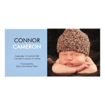 Faire-part de naissance doux de bébé de simplicité modèle pour photocarte