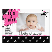 Faire-part de naissance du punk rock de la fille