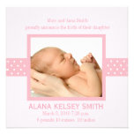 Faire-part de naissance élégant de point de polka 