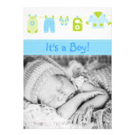 Faire-part de naissance - empreintes de pas et pho