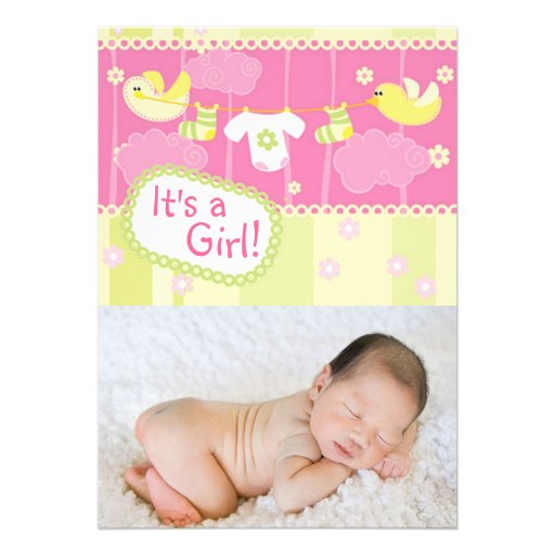 Faire-part de naissance - fille