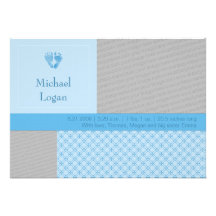 Faire-part de naissance minuscule d'impression de 