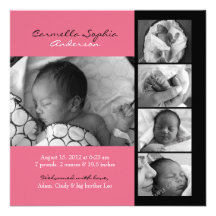 Faire-part de naissance moderne de photo