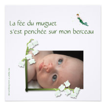 Faire-part de naissance muguet et fée