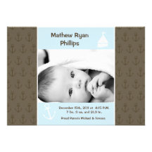 faire-part de naissance nautique de PHOTO de navig