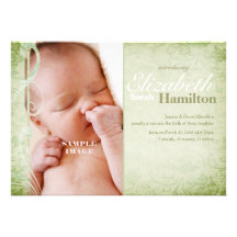 Faire-part de naissance neutre de bébé de genre de