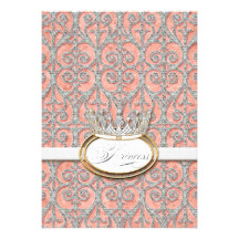Faire-part de naissance royal de bébé de princesse