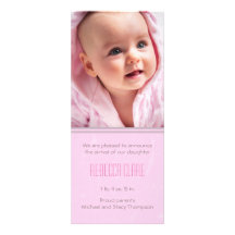 Faire-part de naissance texturisé fendu de bébé