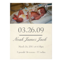 Faire-part de naissance vintage