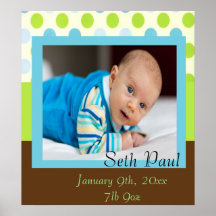 Faire-part de photo de bébé posters