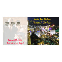 Faire-part de photo de mariage de Las Vegas Cartes De Vœux Avec Photo