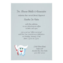 Faire-part dentaire de brosse et de dent/invitatio