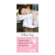 Faire-part doux de bébé de pissenlit : Fille