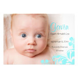 Faire-part floral simple doux de bébé