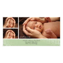 Faire-part neutre de Photocard de bébé Photocartes Personnalisées