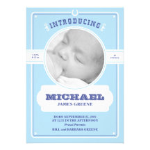 Faire-part occidental de bébé