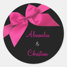 Faire-part rose RSVP de faire-part de mariage de r Autocollants