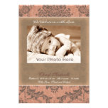 Faire-part rose vintage classique de bébé
