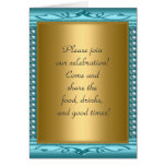 Faire-part Teal de partie de carte d'anniversaire