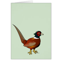 Faisan commun carte de vœux