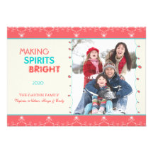 Faisant à spiritueux les cartes photos lumineux de invitations personnalisées