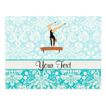 Faisceau d'équilibre de gymnastique carte postale