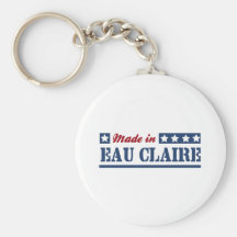 Fait à Eau Claire Porte-clé