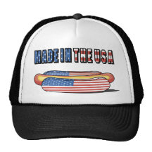 Fait chez le hot-dog patriotique des Etats-Unis Casquette De Camionneur