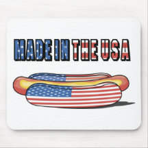 Fait chez le hot-dog patriotique des Etats-Unis Tapis De Souris
