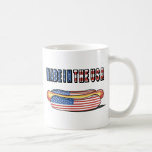 Fait chez le hot-dog patriotique des Etats-Unis Tasse À Café