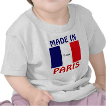 Fait dans la chemise de bébé de Paris T-shirt