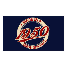 Fait en 1950 cartes de visite personnelles