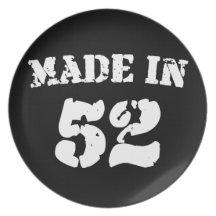 Fait en 1952 assiettes pour soirée