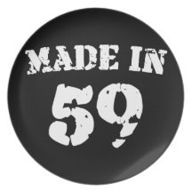 Fait en 1959 assiettes pour soirée