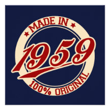 Fait en 1959 invitations personnalisées