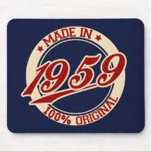Fait en 1959 tapis de souris
