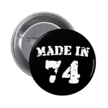 Fait en 1974 badge avec épingle