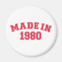 Fait en 1980 aimants pour réfrigérateur