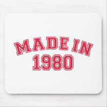 Fait en 1980 tapis de souris