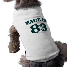 Fait en 1983 tee-shirts pour chien