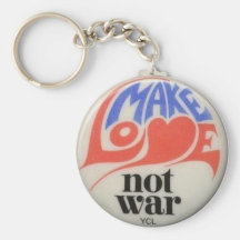 Faites à guerre d'amour pas le rétro symbole de pa porte-clé