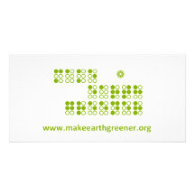 faites à la terre une carte braille plus verte cartes de vœux avec photo