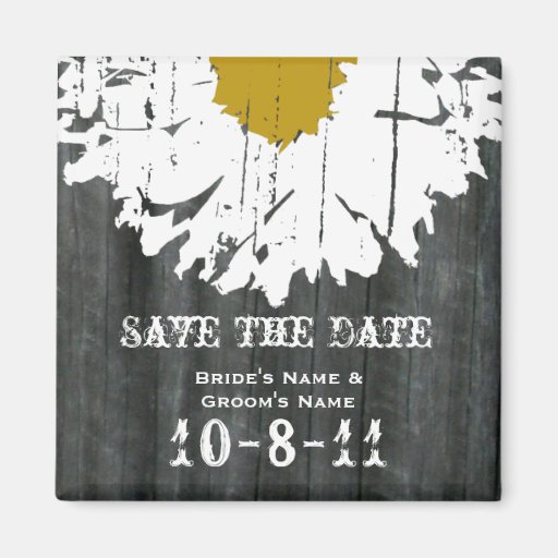 Faites gagner la date - Barnwood et marguerite Aimants
