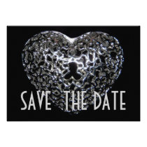 Faites gagner la date - bijou gothique de coeur en invitations