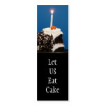 Faites gagner la date mangeons le signet de gâteau cartes de visite professionnelles