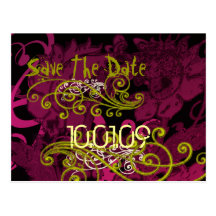 Faites gagner la date Rasberry DIS floral… - Custo Carte Postale